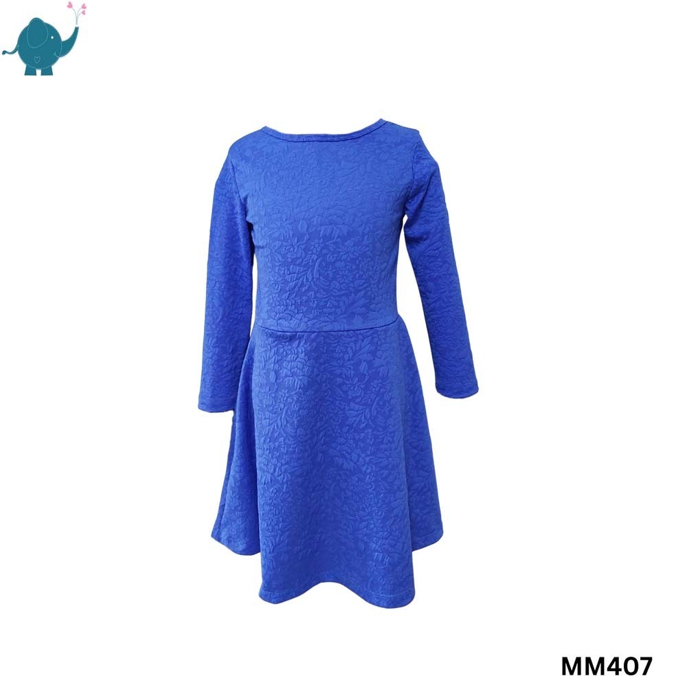 Max & Mia Girl Long-Sleeve Dress MM407 Medium