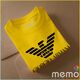 memo ygn GIORGIO ARMANI unisex Printing T-shirt DTF Quality sticker Printing-Yellow (XL)