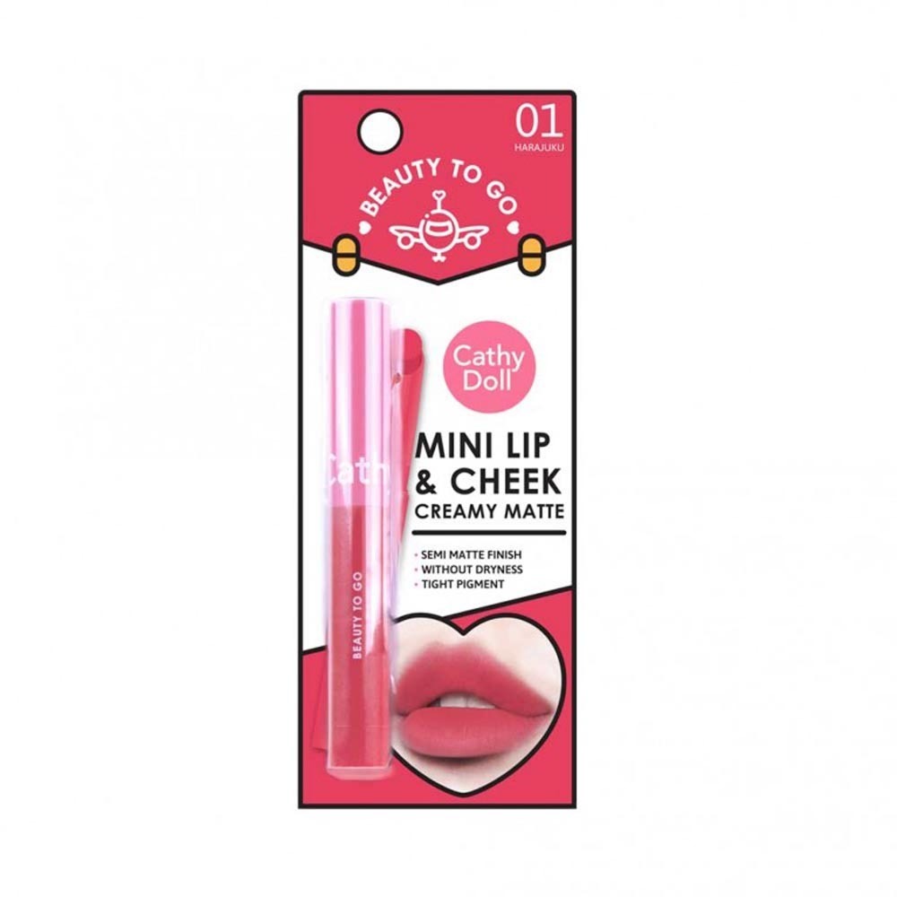 Cathy Doll Beauty To Go Mini Lip & Cheek Creamy Matte 0.6G / #01 (Harajuku)