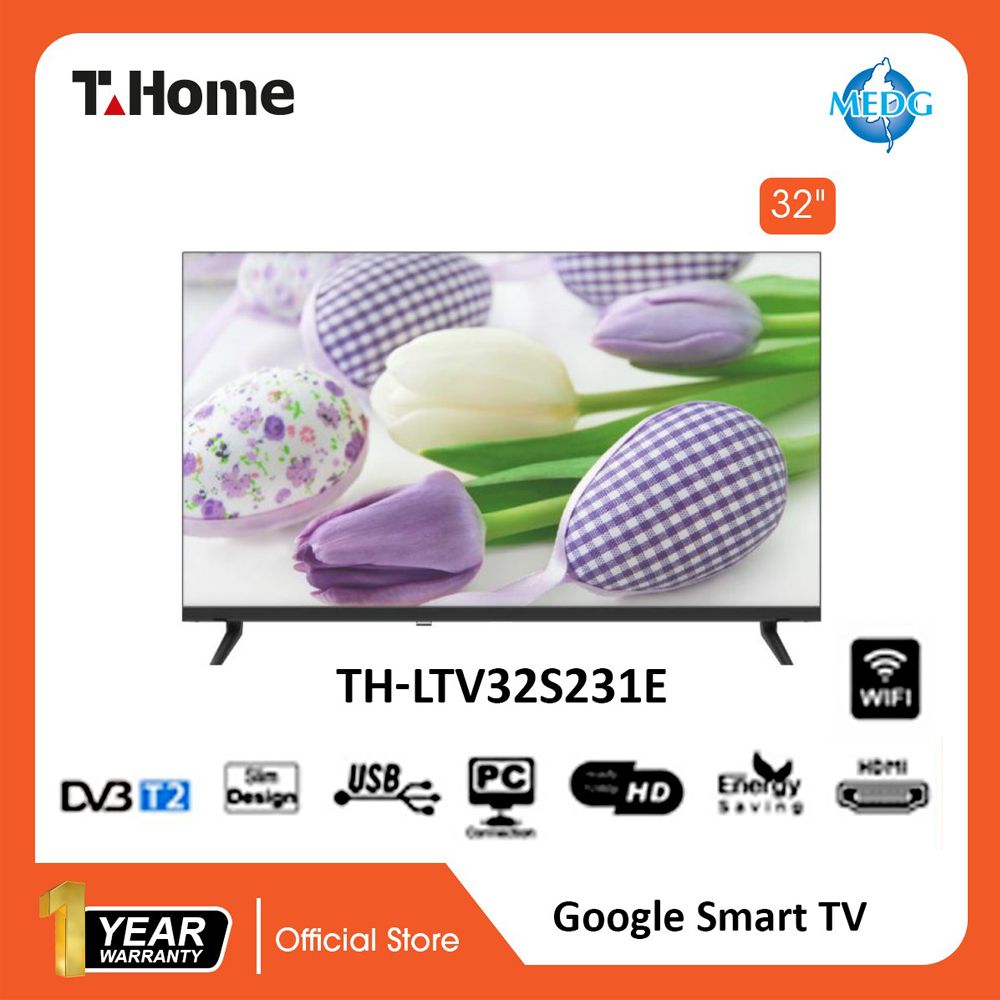 T-Home Google Smart TV TH-LTV32S231E 32Inches