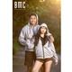 BMC Zip Hoodie 8330076 White Gray Medium