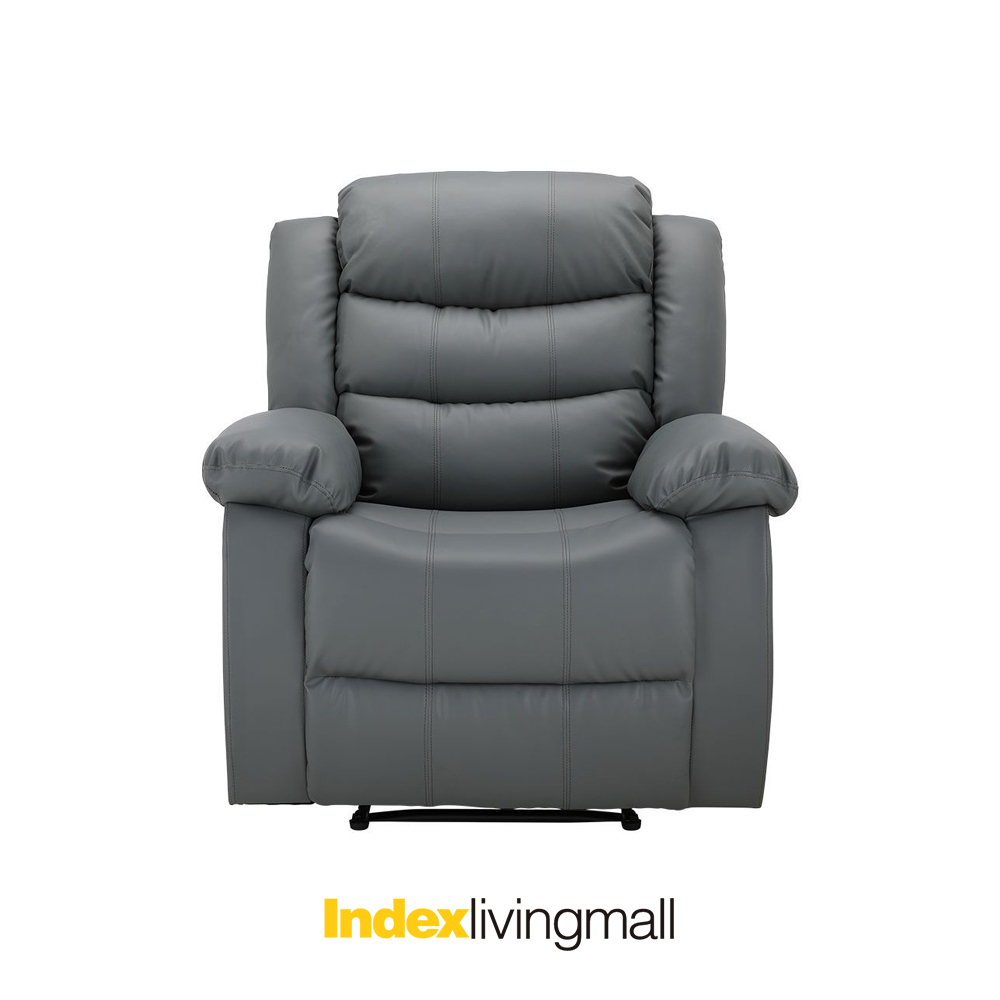 Furinbox Lemma PVC Manual Recliner 1/S Gray