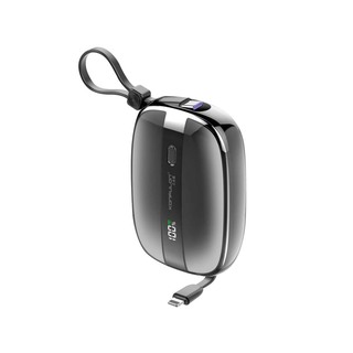 Konfulon A-50 (10000mAh Fast Charging 22.5W Built-in Cable Power Bank) Purple