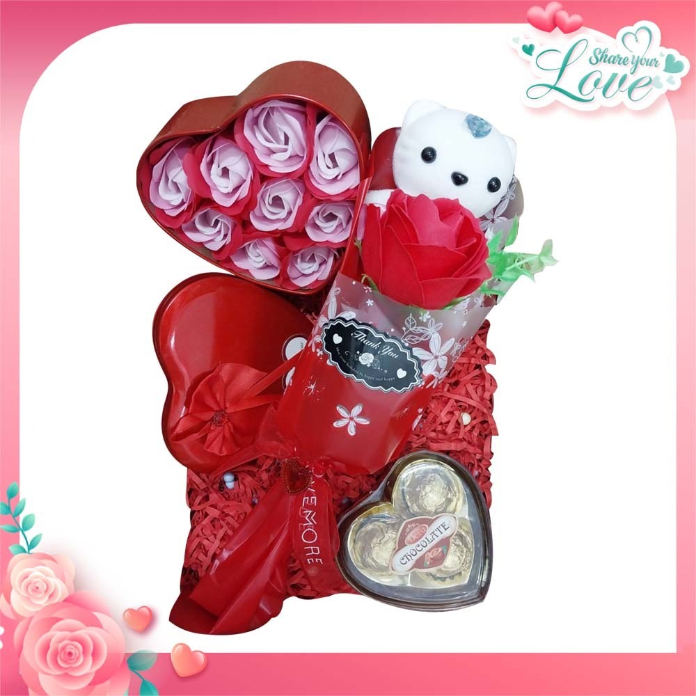 Rose Heart Bear (Box)