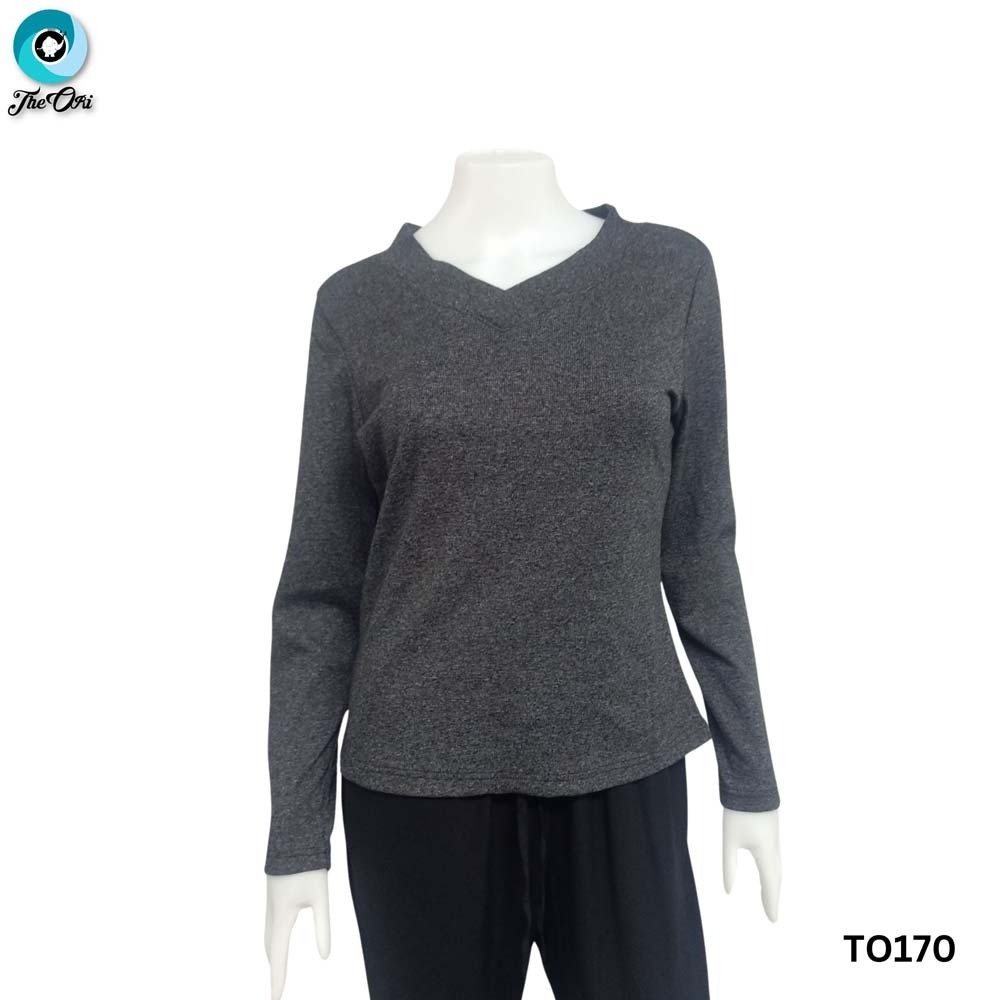 The Ori Women Long Sleeve Top Black TO126A Extra Small