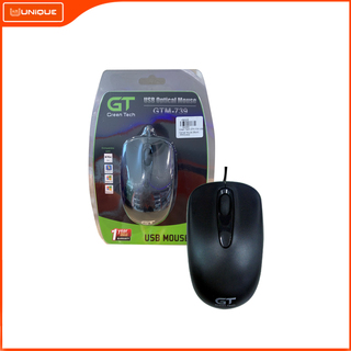 GTM-739 USB Optical Mouse L102 X W60 X H39MM (White+Light Blue) 082568