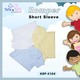 Te Te & Ta Ta Short Romper Short Sleeves White 0-3 Months (3Pcs/1Set) KRP-S104