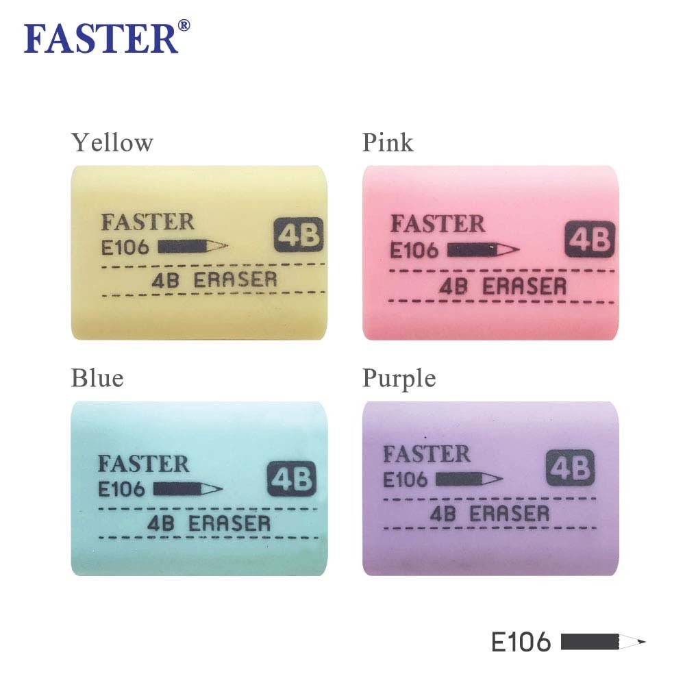 Faster E106  4B Eraser (Pack/4PCS) E106-4B