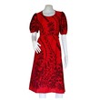 Floral 1 Women Dress WD003 (Maroon) Large