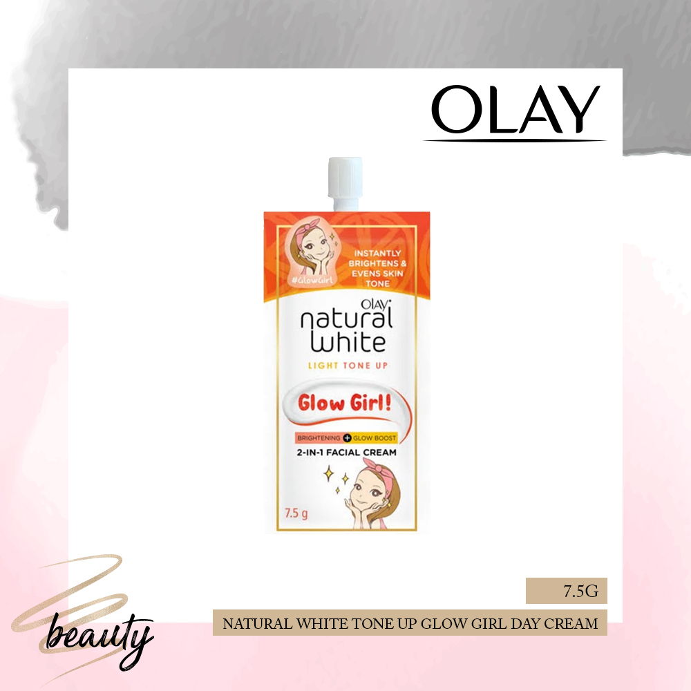 Olay Natural White Light Tone Up 2 in 1 Facial Cream 7.5G (Glow Girl)