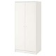 Ikea Kleppstad Wardrobe With 2 Doors, White, 79X176 CM 104.372.37