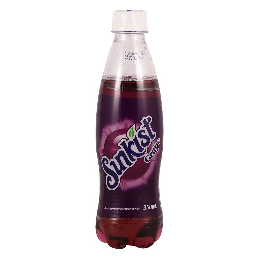 Sunkist Grape Carbonated Soft Drink 350ML