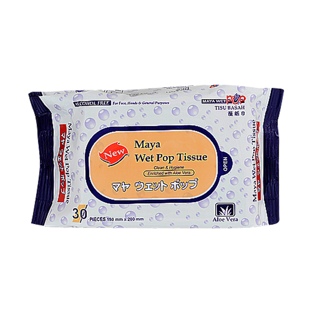 Maya Wet Pop Tissue Aloe Vera 30PCS