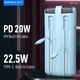 Konfulon A43Q (10000mAh Fast Charging 22.5W Built-in Cable Power Bank) Blue