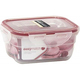 HPL311EM Lock & Lock Rectangular Nestable Style 550ML (With Red Silicone)