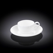 Wilmax 3OZ (100ML) Coffee Cup & Saucer (3PCS) WL - 993002