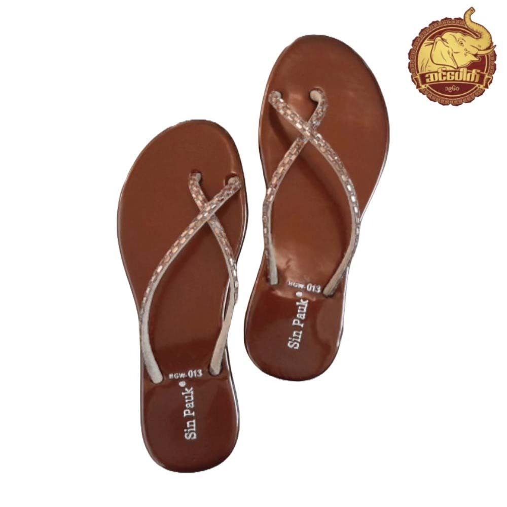 Sin Pauk Women Leather Slipper (Design-3,No-39) BGW-013