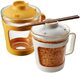 LLG480 Lock & Lock Convenience Food Glass Container (Ramen Cup) 550ML (White/Yellow)
