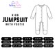 Te Te & Ta Ta Jumpsuit With Footies White 0-3 Months (3Pcs/1Set) KJSF-L101