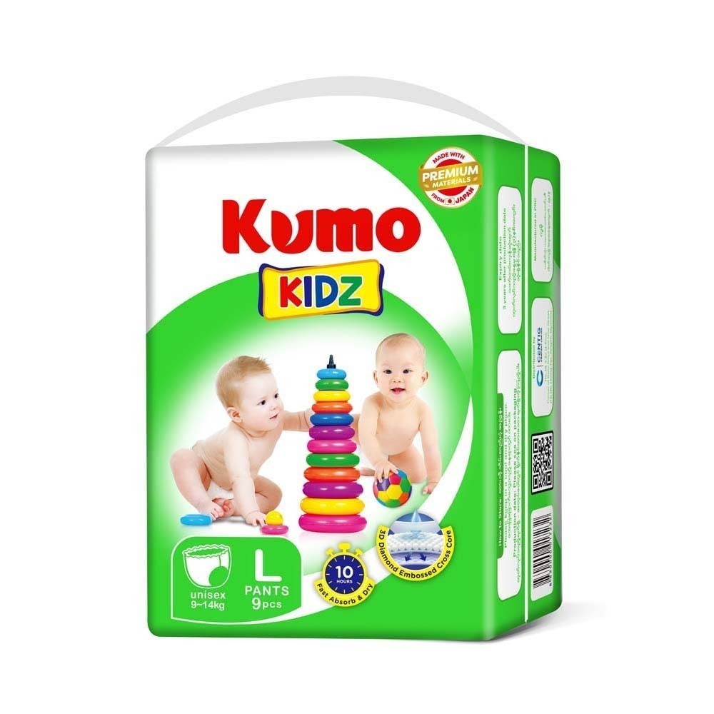 Kumo Kidz Diaper Pants Large  (1Pack-9PCS)