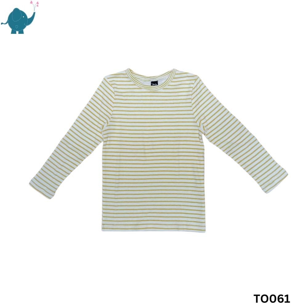 Max & Mia Unisex Long-Sleeve Top TO061 Yellow Stripe Small