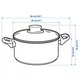 Ikea Annons Pot For Hot Pot, Glass/Stainless Steel, 5 L 804.049.50