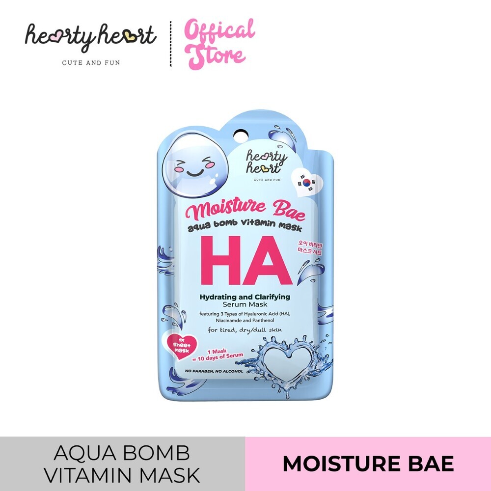 Hearty Heart Moisture Bae HA Serum Face Mask 18G