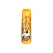 Kids Stainless Steel Spoon, Fork & Chopstick Set Yellow