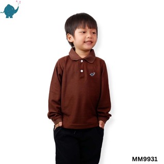 Max & Mia Boy Long-Sleeve Polo Shirt MM9931 Light Blue Small