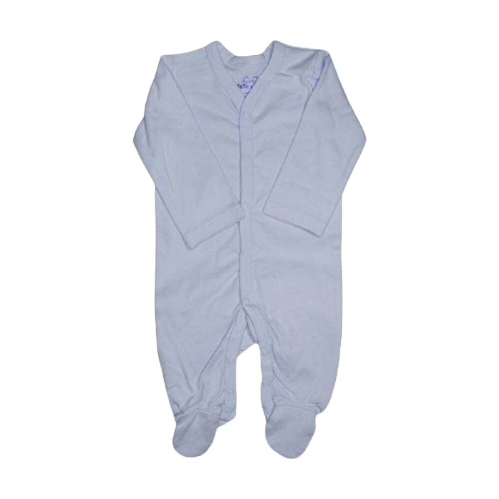 Te Te & Ta Ta Jumpsuit With Footies Blue 0-3 Months (3Pcs/1Set) KJSF-L102