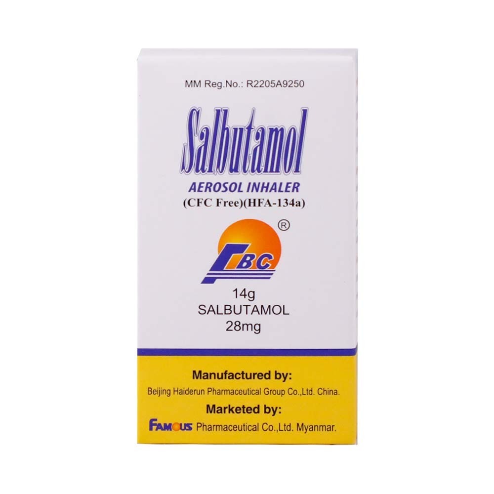 FBC Salbutamol Aerosol Inhaler 28MG