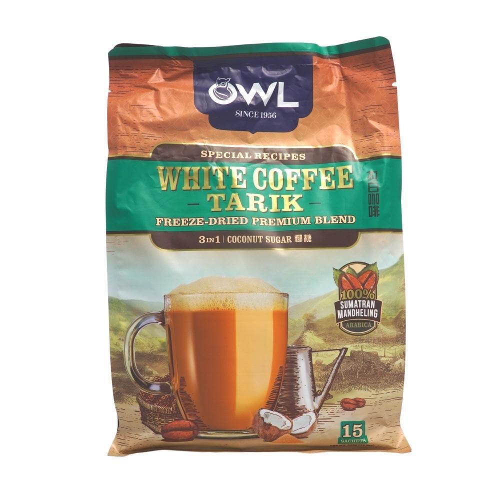 Owl 3 in 1 Coconut Sugar Instant White Coffee Tarik 540G 15Sachets 