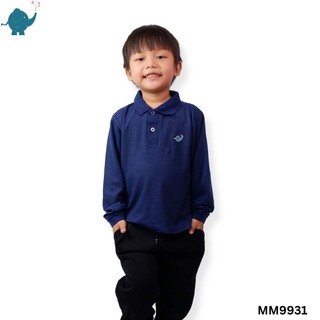 Max & Mia Boy Long-Sleeve Polo Shirt MM9931 Light Blue Small