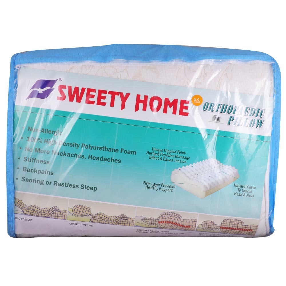 Sweety Home Orthopaedic Pillow With  Cover 14X20IN