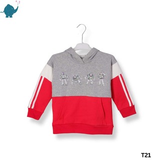 Max & Mia Kid Hoodie T21 Light Grey 6T