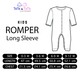 Te Te & Ta Ta Long Romper Short Sleeves Blue 6-9 Months (3Pcs/1Set) KRP-L102