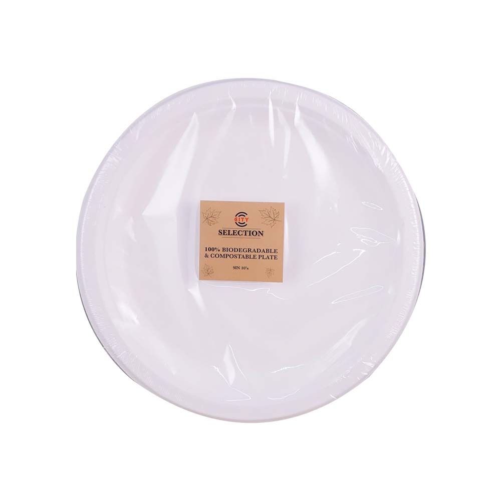 City Selection Biodegradable Plate 9IN 10PCS