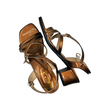 Sin Pauk Women Leather Wedge Sandal SP H-3 Gold (No-36)