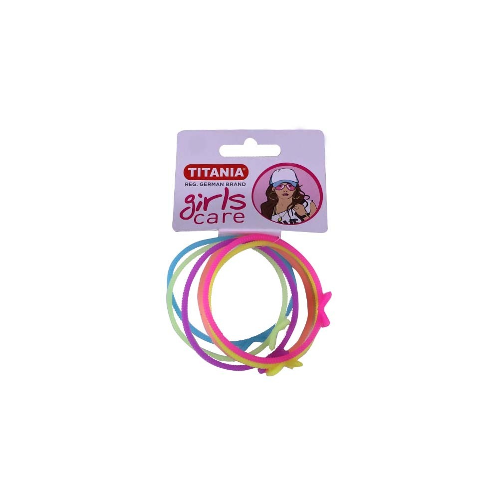Titania Elastics With Bow Silicon 6 PCS No.7832