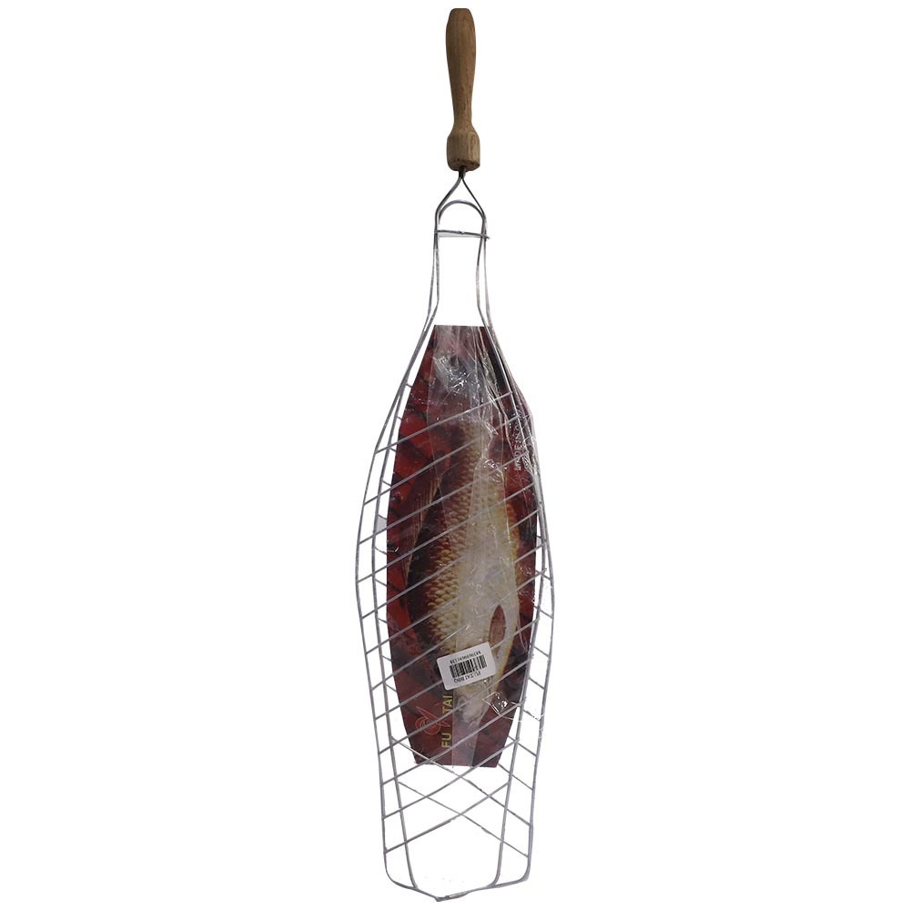 Fu Tai BBQ Wire Mesh Fish Shape 52X12IN