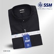 Madarin Collar Shirt Short Sleeve Over (True Black) SSM-O-P-S-028