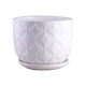 Porcelian Flower Pot With Base 16X16X16CM (Medium)