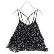 Styluxe Floral Chiffon Off-Shoulder Black