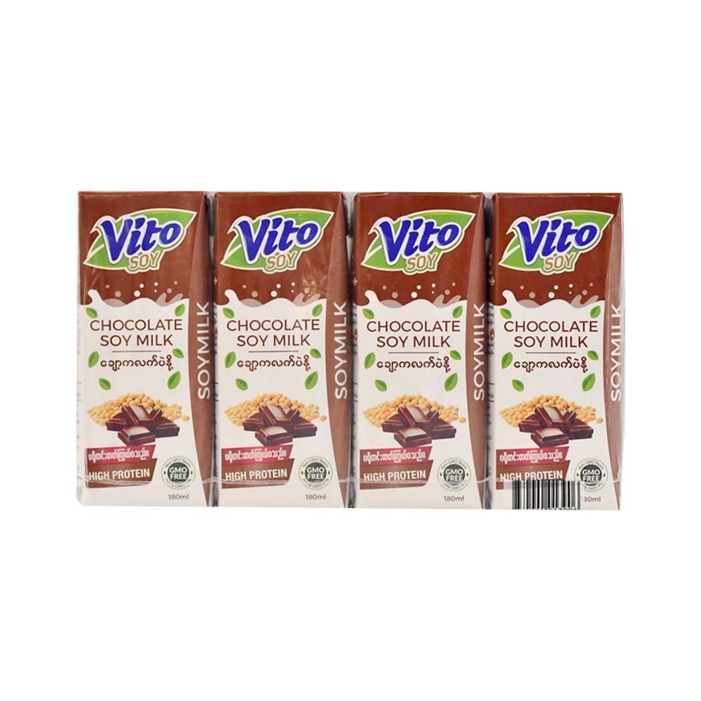 Vito Chocolate Flavour Soy Milk 180MLx4PCS