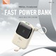 Konfulon J-24 (10000mAh Fast Charging 22.5W Built-in Cable Power Bank) Beige