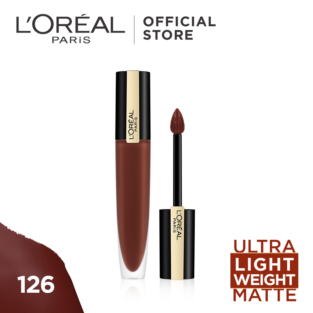 Loreal Rouge Signature Matte Ink Liquid Lipstick 126 I Play 7 ML