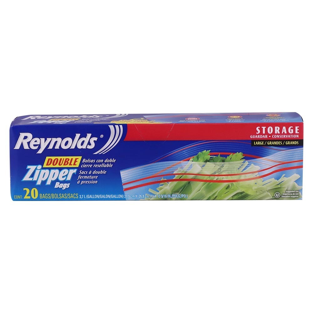 Reynolds Zipper Bags 26.8CMx27.9CM 20PCS(L)