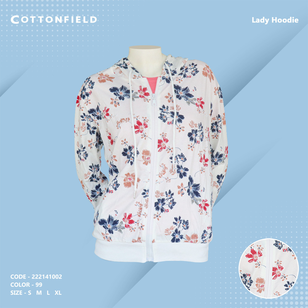 Cottonfield Women Hoodie with zip C99 (222141002) (Small)