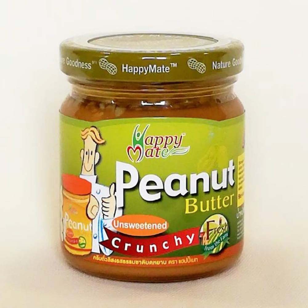 HappyMate Peanut Butter(Unsweetened, Crunchy) 200G 8856891000641