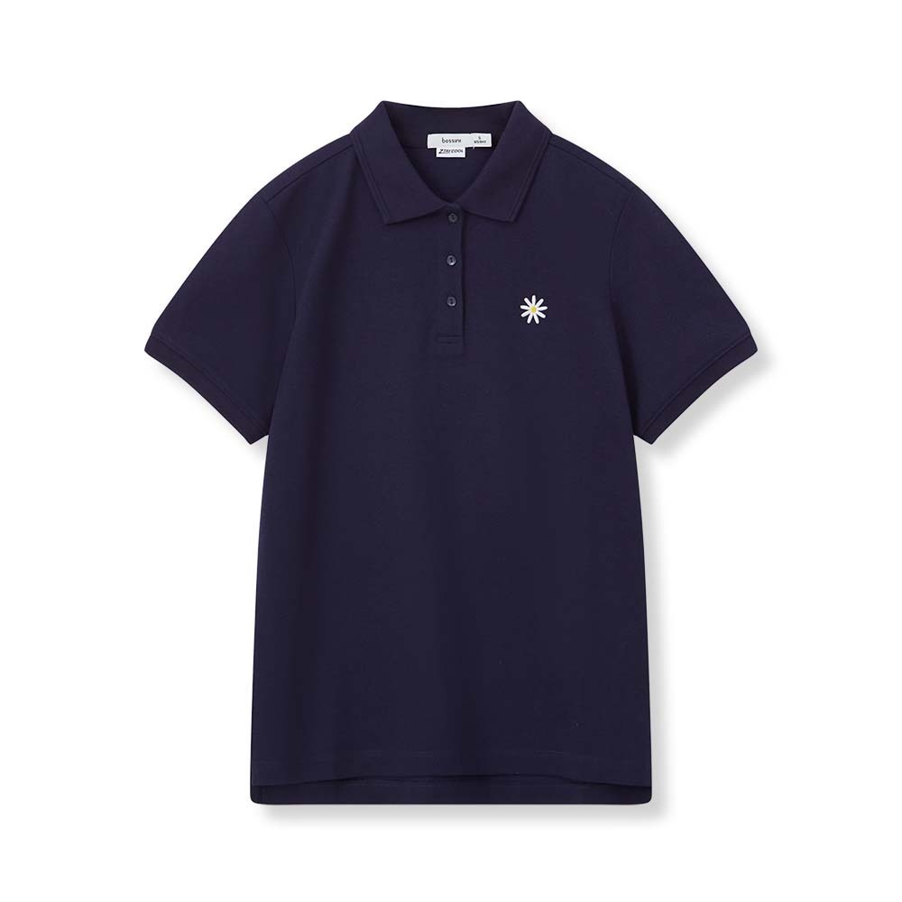 241208004 Bossini Ladies Polo Shirt SS 24-S/S Dark Blue ( M )